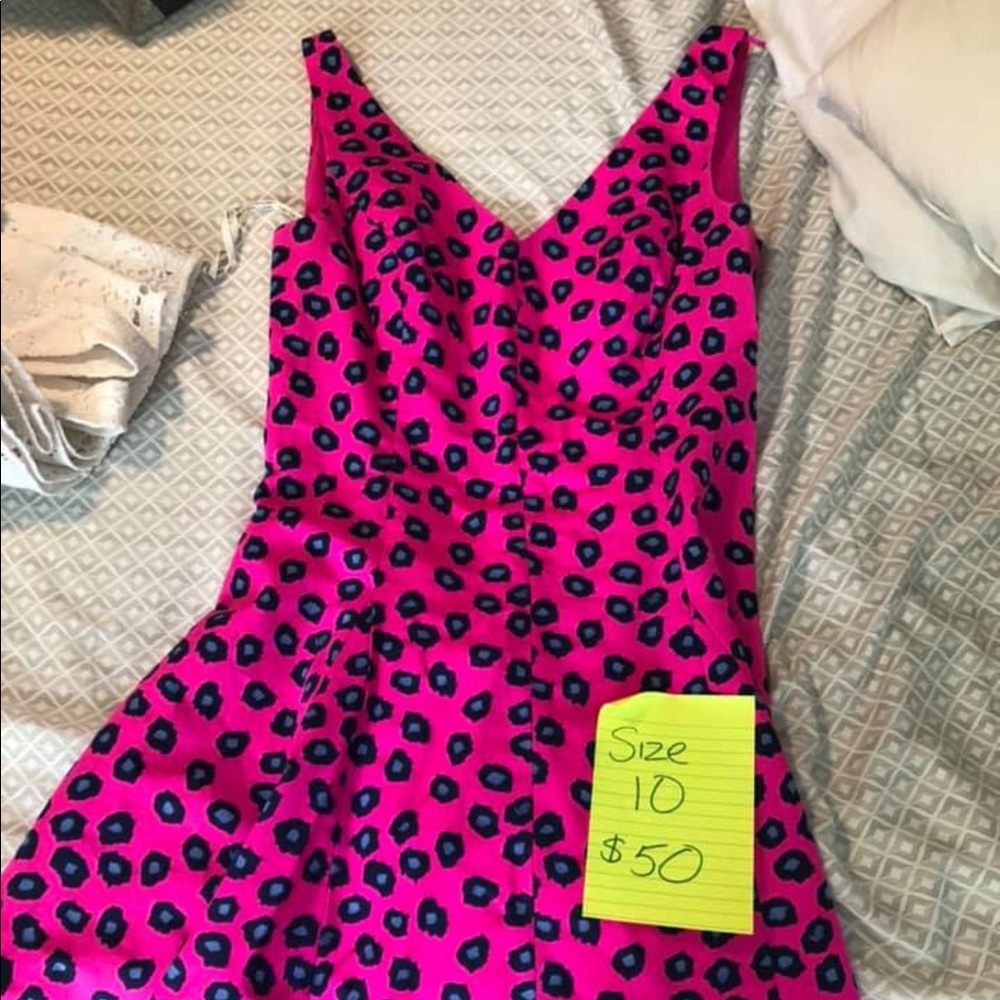 Lilly Pulitzer Pink and Blue Leopard Print Dress